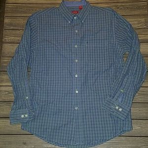 Izod plaid button down shirt